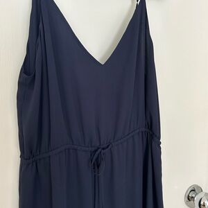 Elegant Navy Blue Sleeveless Dress reversible